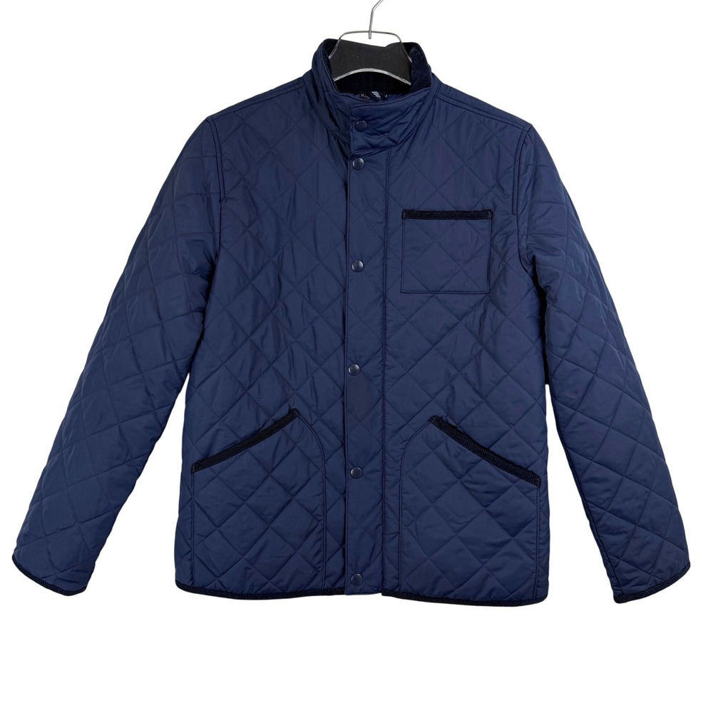 J.Crew Quilted Barn FIELD Jacket‎ Navy Corduroy Trim AQ847 BOY XL 12